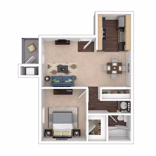 One Bedroom 114 floor plan